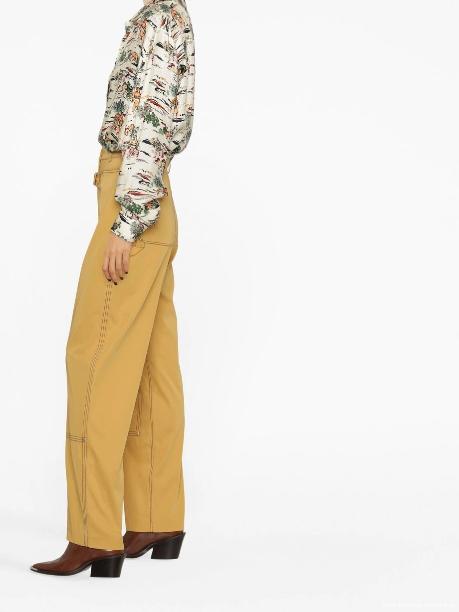 Cheap straight Stella McCartney Women buckle-detail trousers 0326